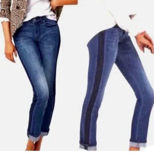 CAbi High Straight Tuxedo Jeans Size 8 Style 3750